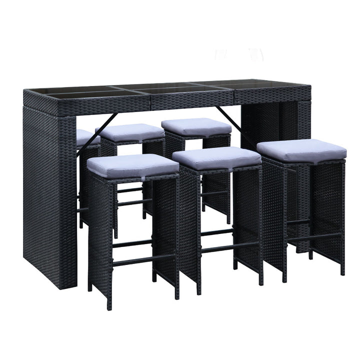 Elmer Outdoor Bar Table Set (7 Piece)