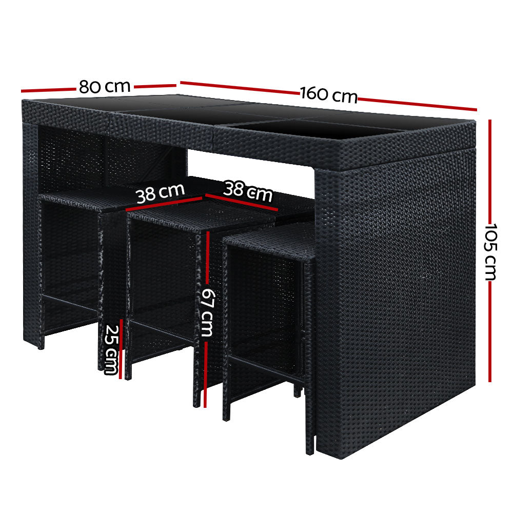 Elmer Outdoor Bar Table Set (7 Piece)