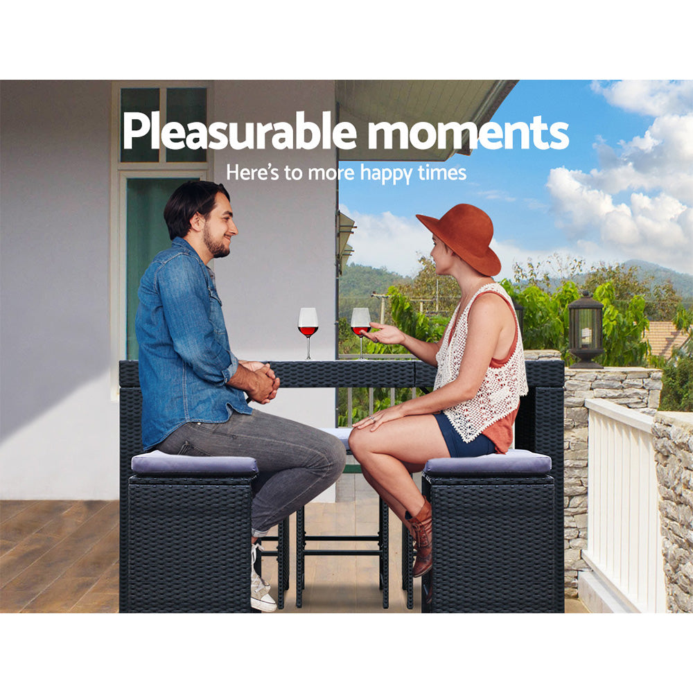 Elmer Outdoor Bar Table Set (7 Piece)