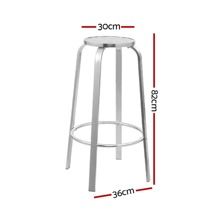 Titan Outdoor Bar Stools (Set of 2) Aluminum