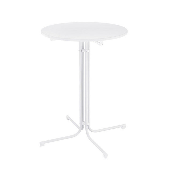 Gardeon Outdoor Bar Table Round Folding Desk Top 109cm Patio Furniture White