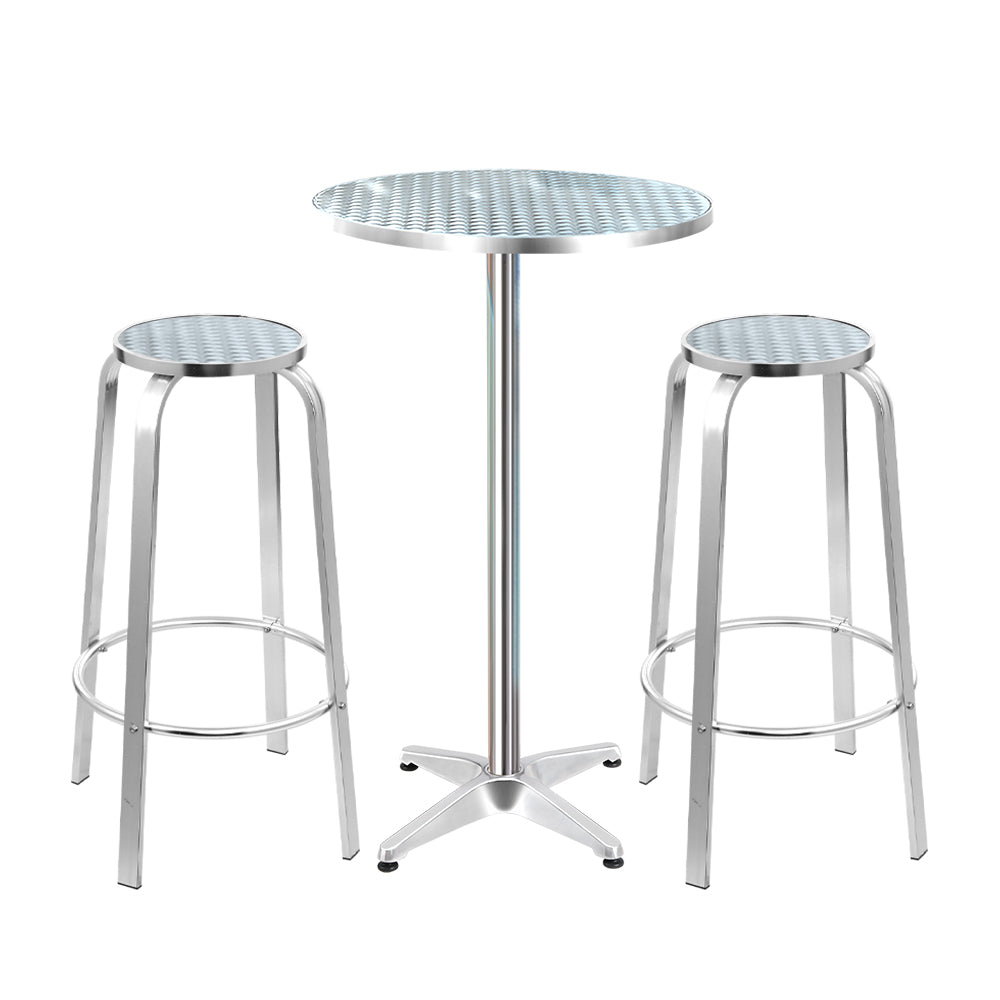 Titan Outdoor Bar Table Set Round (3 Piece)