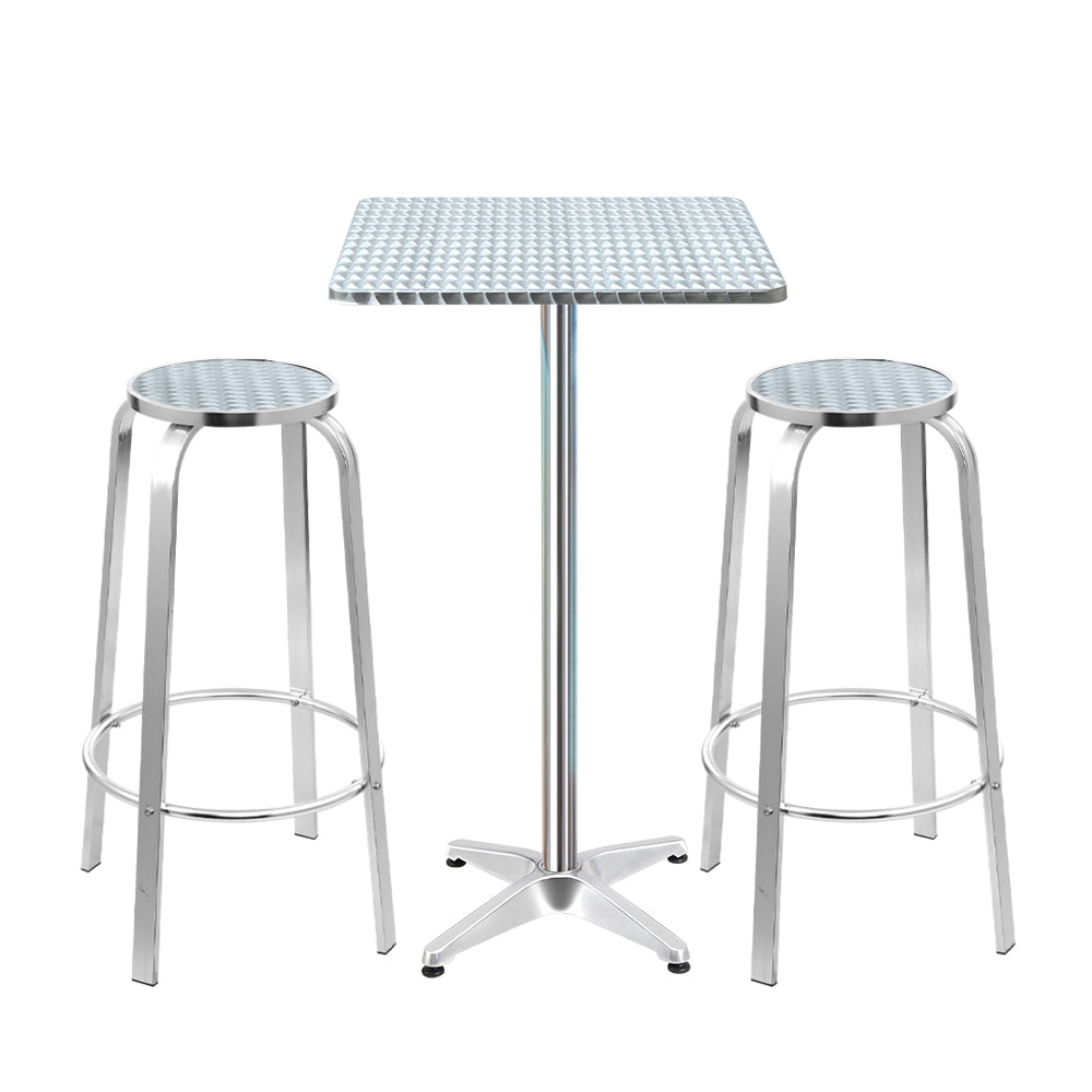 Titan Outdoor Bar Table Set Square (3 Piece)