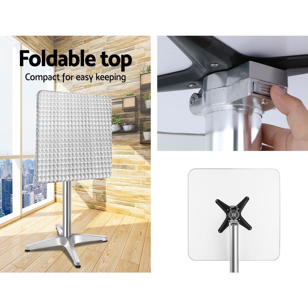 Titan Outdoor Bar Table Set Square (3 Piece)