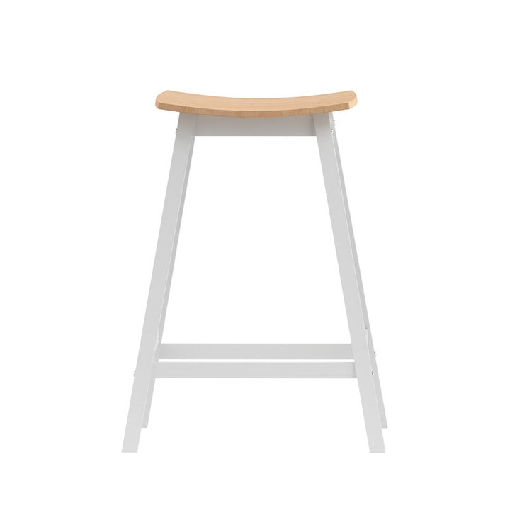 Archie Wooden Counter Stool Backless (Set of 2) White 64cm