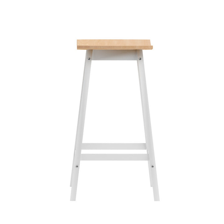 Archie Wooden Counter Stool Backless (Set of 2) White 64cm