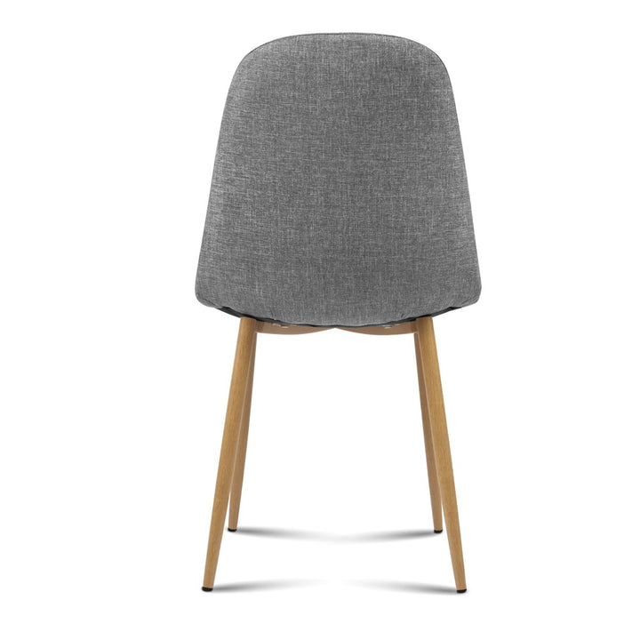Artiss Linen Fabric Kitchen Dining Chairs (Set of 4) Grey