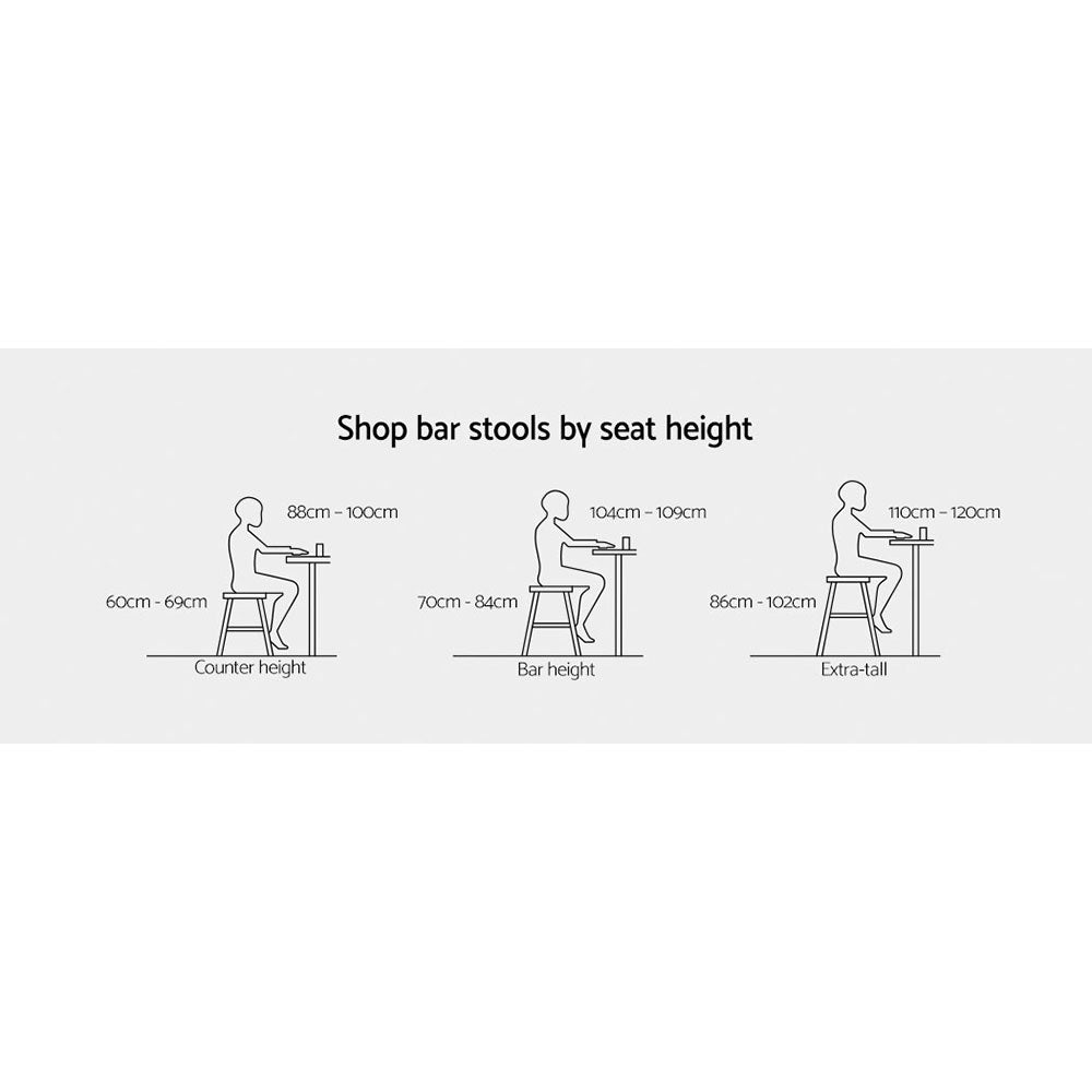 Raya Outdoor Bar Stools (Set of 2) Natural 68cm