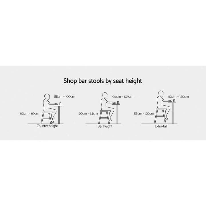 Raya Outdoor Bar Stools (Set of 2) Natural 68cm