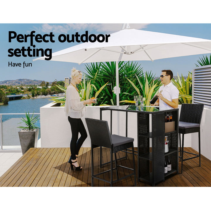 Elmer Outdoor Bar Table Set (3 Piece)