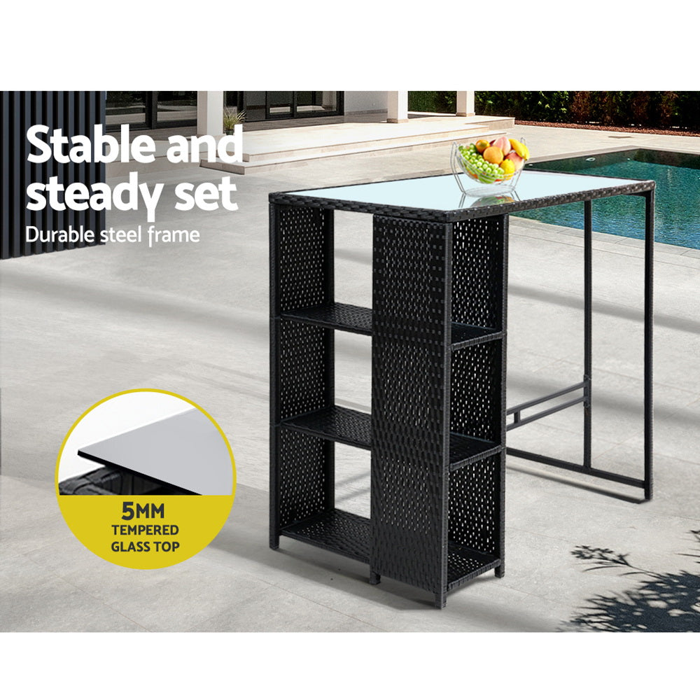 Elmer Outdoor Bar Table Set (3 Piece)