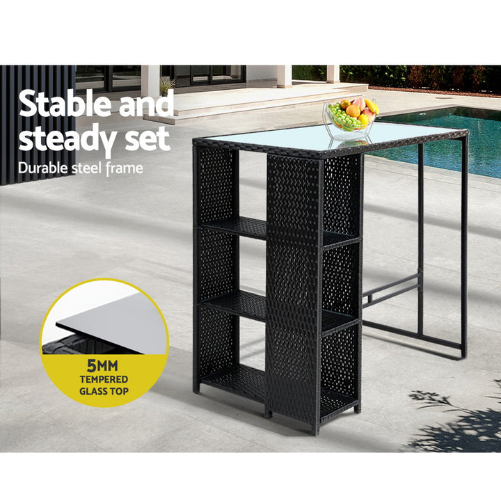 Elmer Outdoor Bar Table Set (3 Piece)