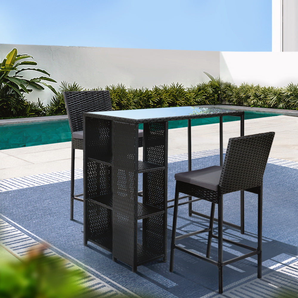 Elmer Outdoor Bar Table Set (3 Piece)