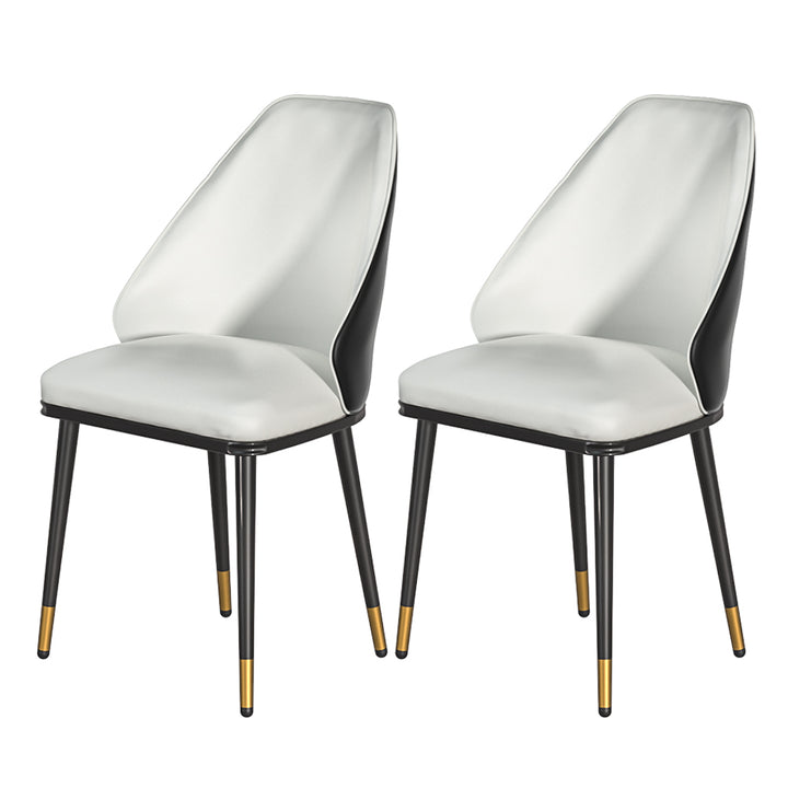 Artiss Leather Kitchen Dining Chairs (Set of 2) Cream & Black