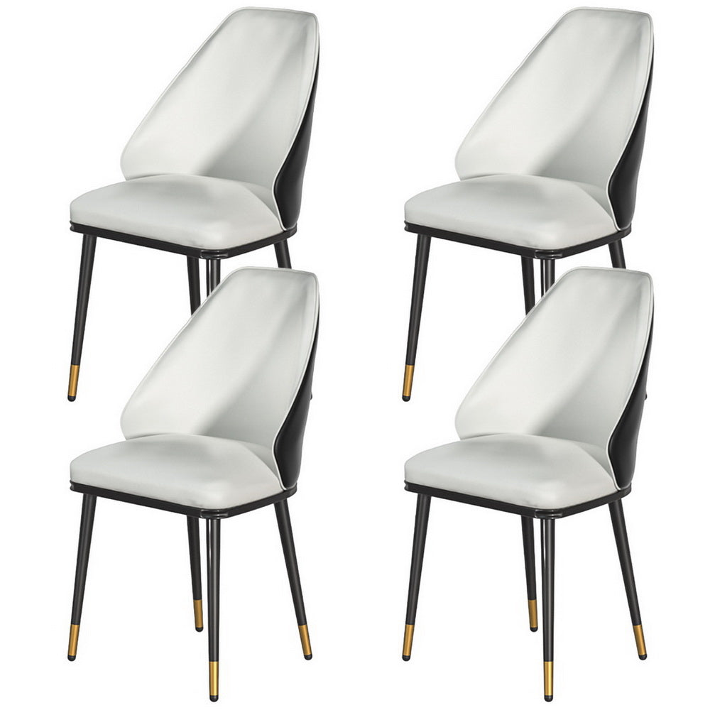 Artiss Leather Kitchen Dining Chairs (Set of 4) Cream & Black