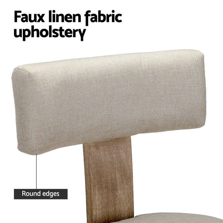 Artiss Fabric Kitchen Dining Chairs Designer (Set of 4) Beige