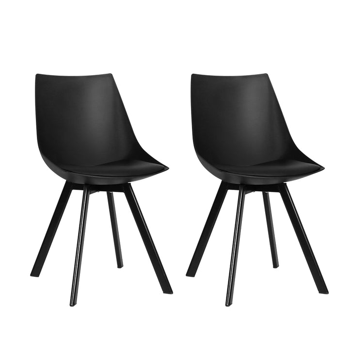 Artiss Kitchen Dining Chairs Padded (Set of 2) Black