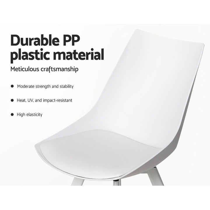 Artiss Kitchen Dining Chairs Padded (Set of 2) White