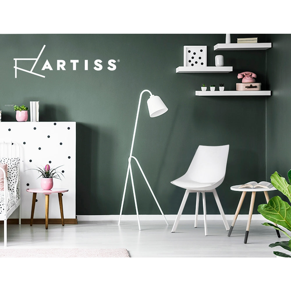 Artiss Kitchen Dining Chairs Padded (Set of 2) White