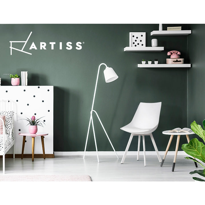 Artiss Kitchen Dining Chairs Padded (Set of 2) White