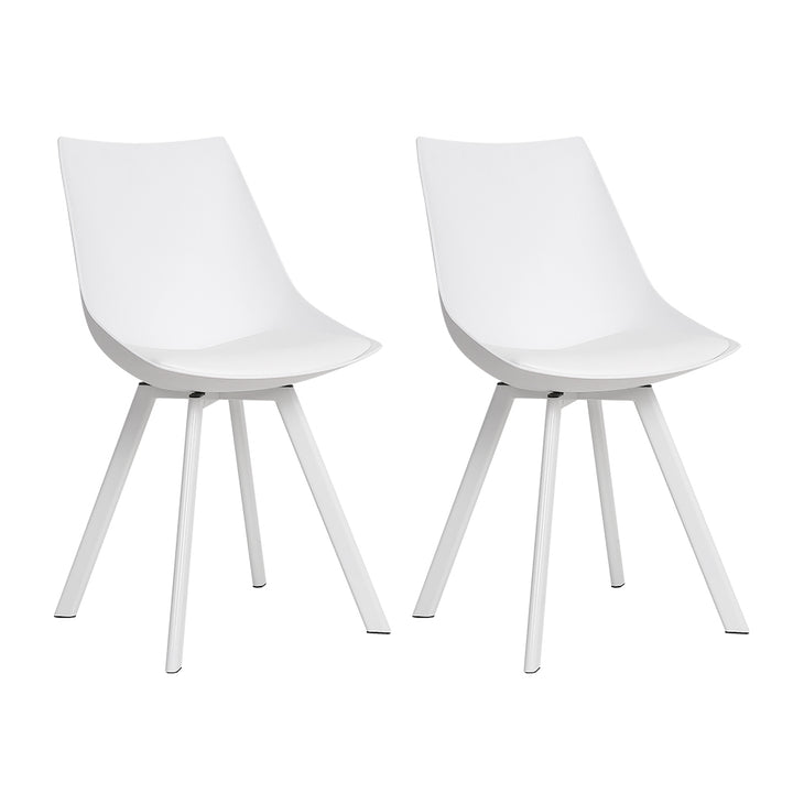 Artiss Kitchen Dining Chairs Padded (Set of 2) White