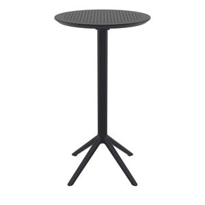 Outdoor Bar Tables - Mika Outdoor Bar Table (Round Top) Black
