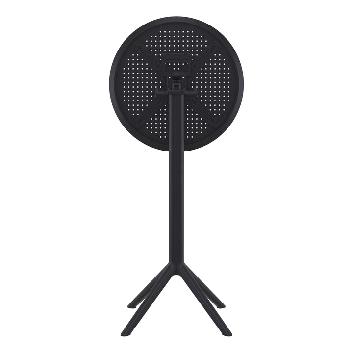 Outdoor Bar Tables - Mika Outdoor Bar Table (Round Top) Black