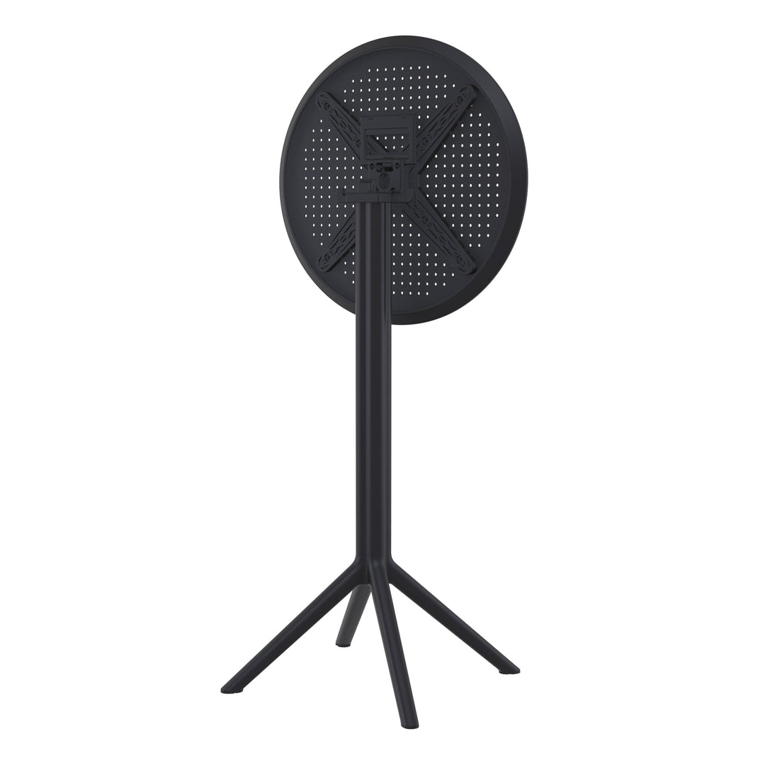 Outdoor Bar Tables - Mika Outdoor Bar Table (Round Top) Black