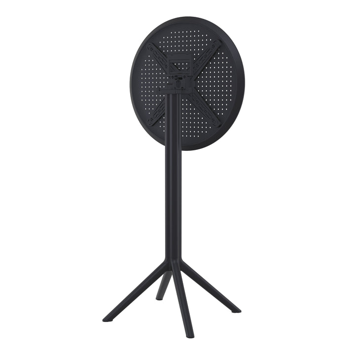 Outdoor Bar Tables - Mika Outdoor Bar Table (Round Top) Black