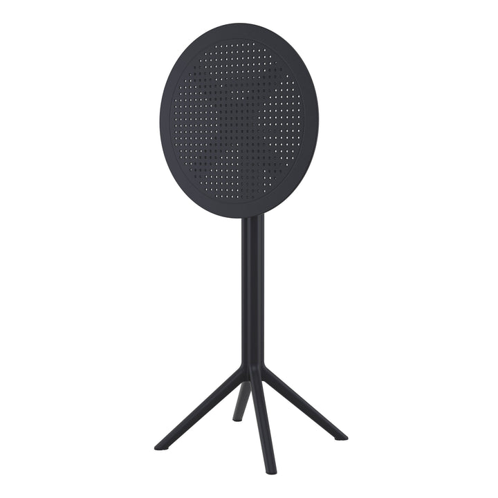Outdoor Bar Tables - Mika Outdoor Bar Table (Round Top) Black
