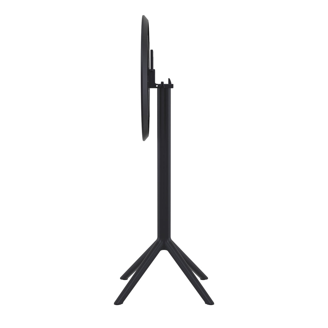 Outdoor Bar Tables - Mika Outdoor Bar Table (Round Top) Black