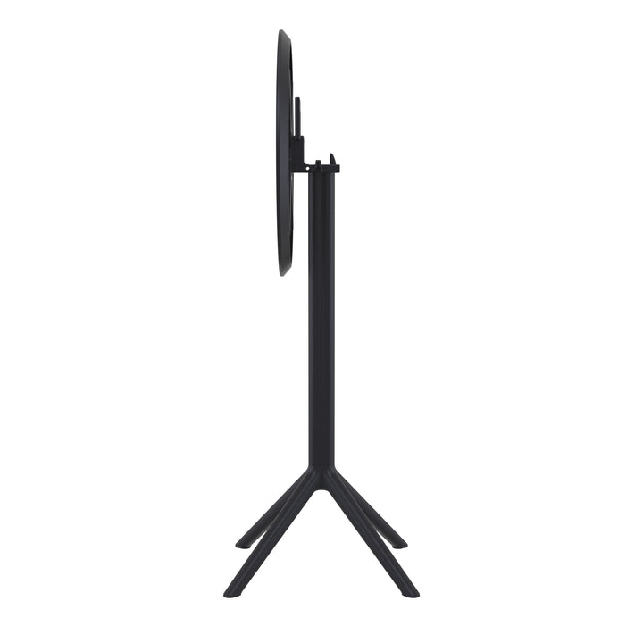 Outdoor Bar Tables - Mika Outdoor Bar Table (Round Top) Black