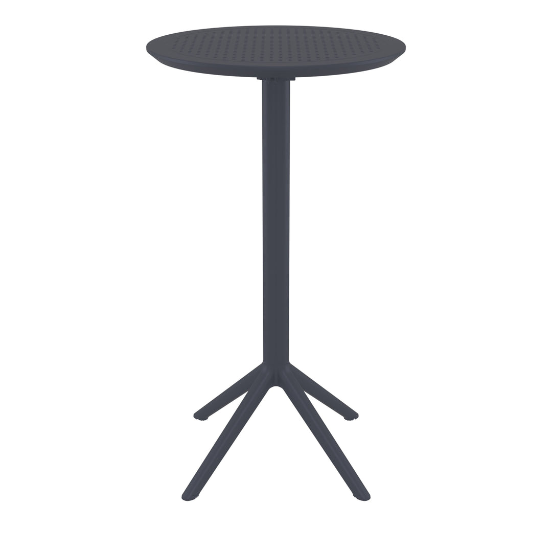 Outdoor Bar Tables - Mika Outdoor Bar Table (Round Top) Anthracite
