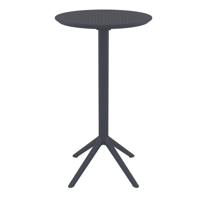 Outdoor Bar Tables - Mika Outdoor Bar Table (Round Top) Anthracite