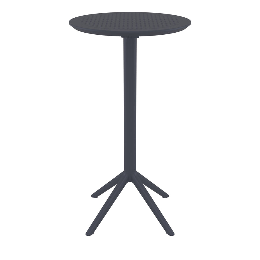 Outdoor Bar Tables - Mika Outdoor Bar Table (Round Top) Anthracite
