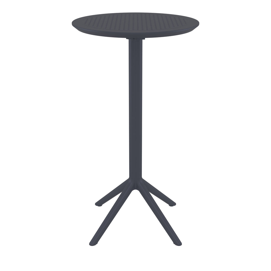 Outdoor Bar Tables - Mika Outdoor Bar Table (Round Top) Anthracite