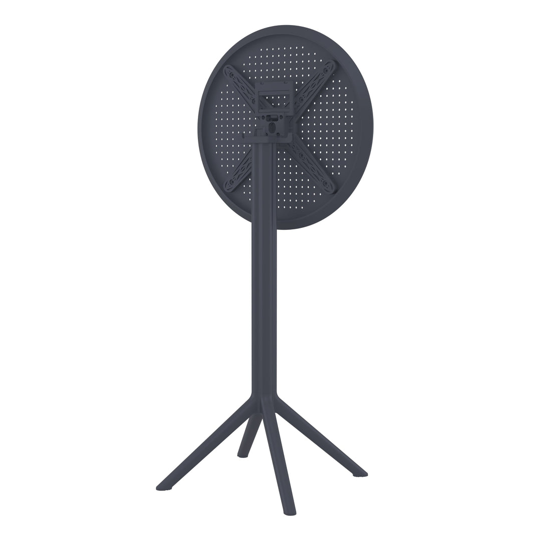 Outdoor Bar Tables - Mika Outdoor Bar Table (Round Top) Anthracite