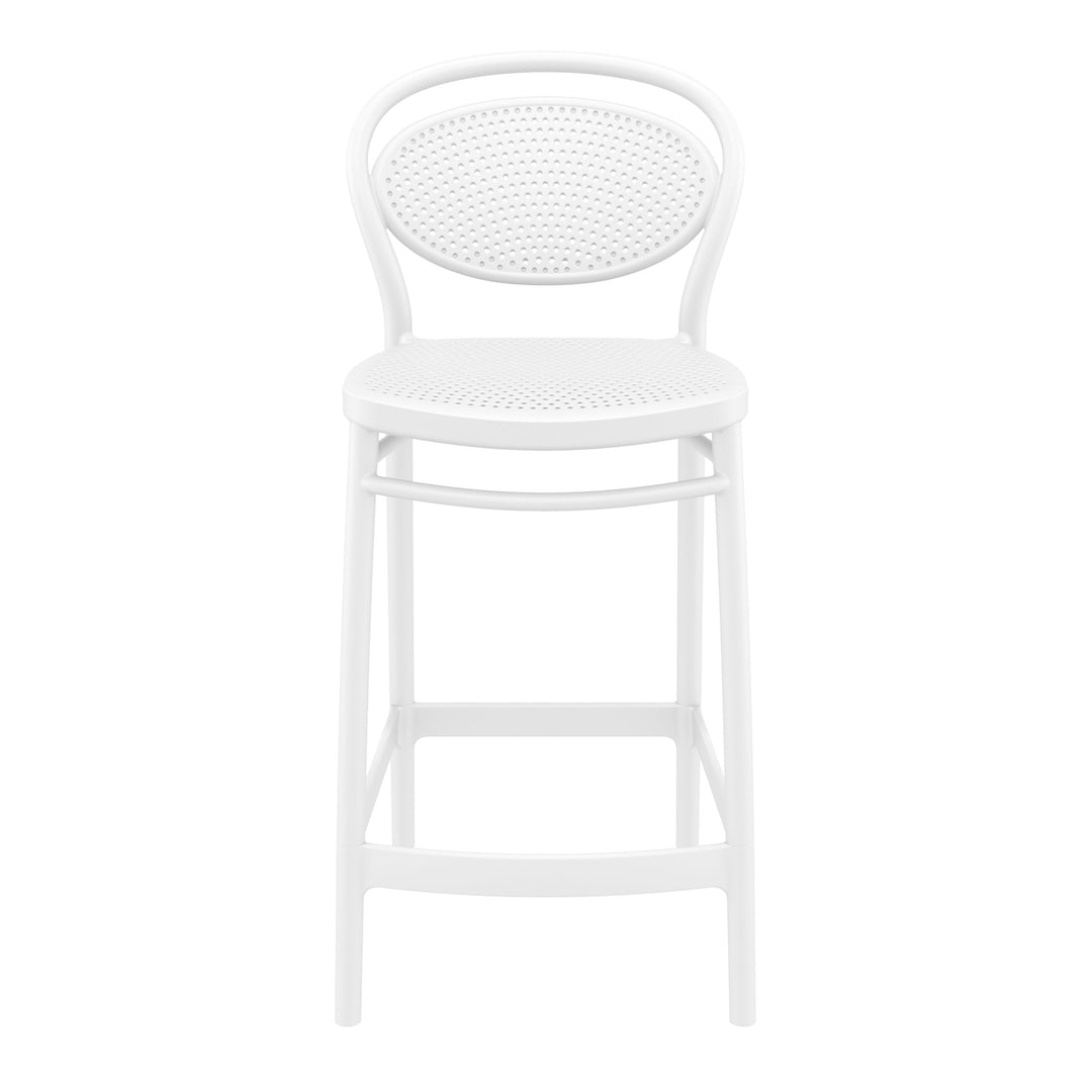 Outdoor Bar Stools - Nova Outdoor Counter Stool White 65cm