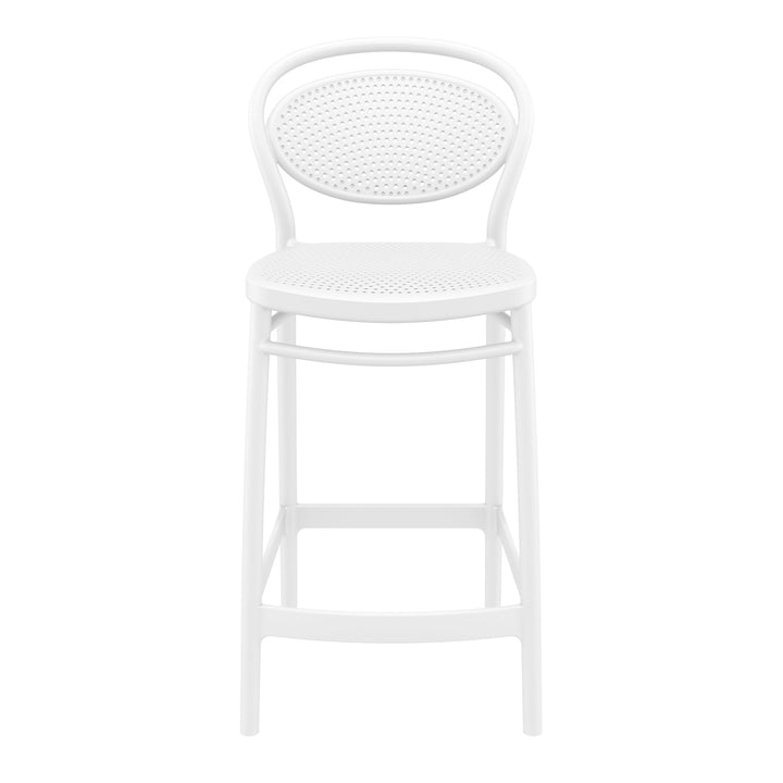 Outdoor Bar Stools - Nova Outdoor Counter Stool White 65cm