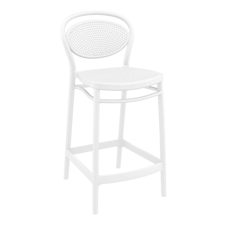 Outdoor Bar Stools - Nova Outdoor Counter Stool White 65cm