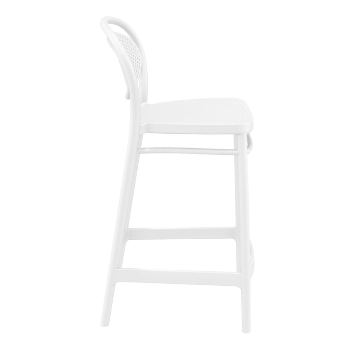 Outdoor Bar Stools - Nova Outdoor Counter Stool White 65cm