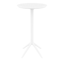 Load image into Gallery viewer, Outdoor Bar Tables - Mika Outdoor Bar Table (Round Top) White