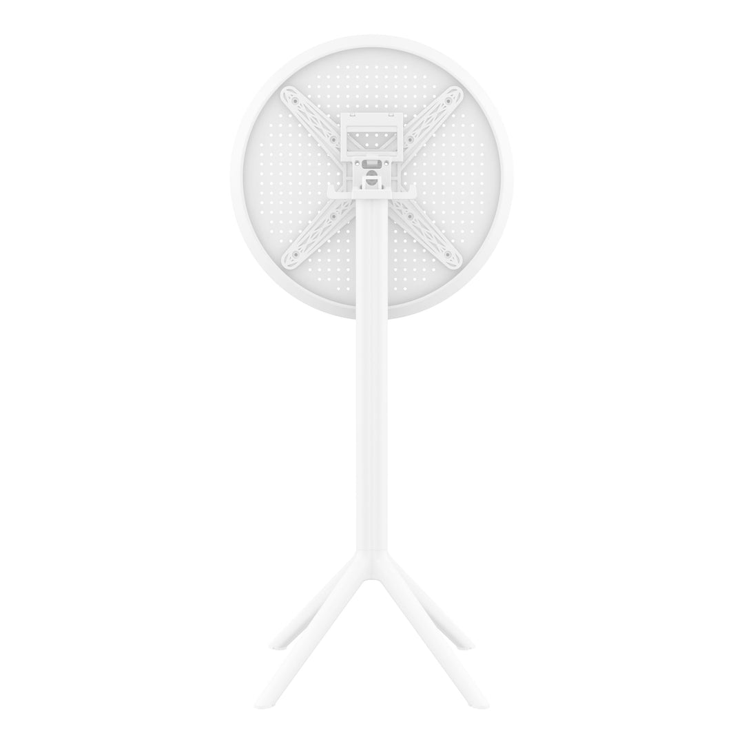 Outdoor Bar Tables - Mika Outdoor Bar Table (Round Top) White