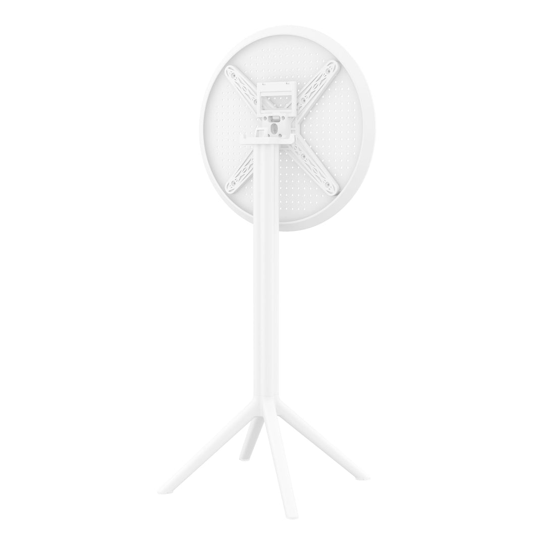 Outdoor Bar Tables - Mika Outdoor Bar Table (Round Top) White