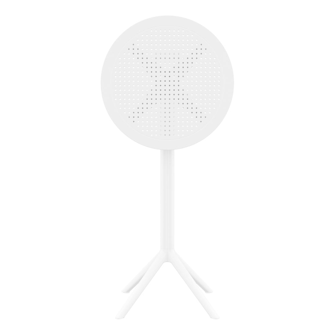 Outdoor Bar Tables - Mika Outdoor Bar Table (Round Top) White