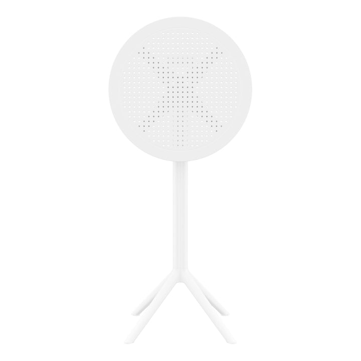 Outdoor Bar Tables - Mika Outdoor Bar Table (Round Top) White