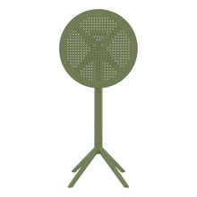 Load image into Gallery viewer, Outdoor Bar Tables - Mika Outdoor Bar Table (Round Top) Olive Green