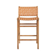 Load image into Gallery viewer, Bar Stools - Karina Leather Counter Stool (Woven) Natural 65cm