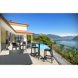 Outdoor Bar Stools - Canyon Outdoor Bar Stool Black 75cm