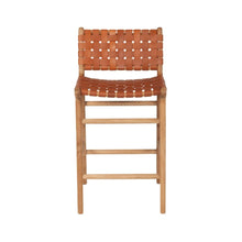 Load image into Gallery viewer, Bar Stools - Karina Leather Counter Stool (Woven) Tan 65cm